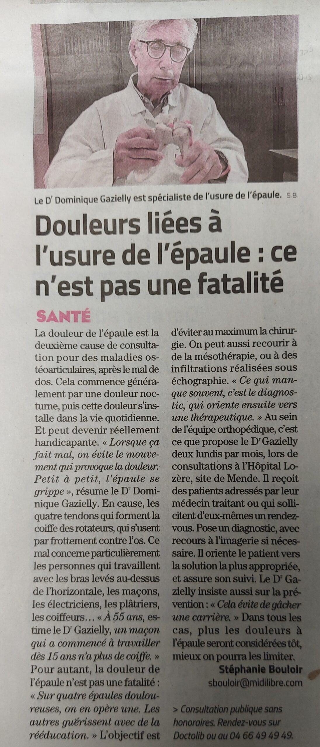 Article de Presse Hôpital de Lozère